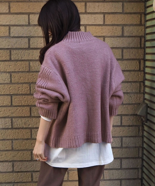 tiptop（ティップトップ）の「もちもちケーブル編みハイネックプル