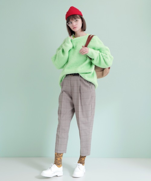 EMMA CLOTHES(エマクローズ)の「オーバーサイズモヘアーライクニット(ニット/セーター・メンズ・ブラック/ベージュ/グリーン・FREE)」の17枚目の写真
