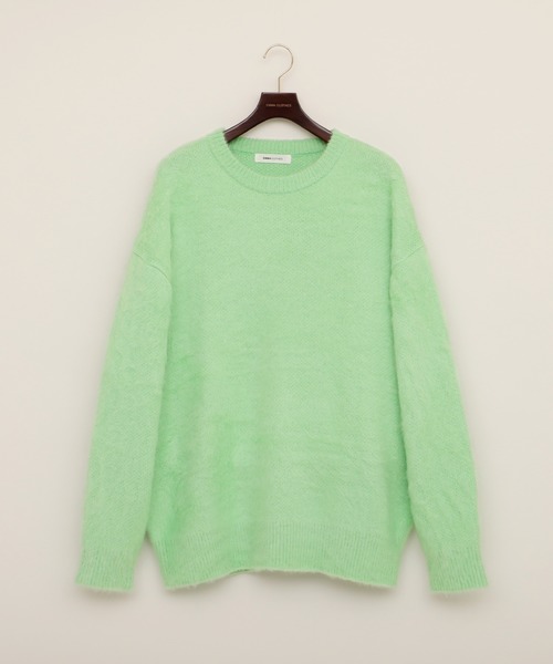 EMMA CLOTHES(エマクローズ)の「オーバーサイズモヘアーライクニット(ニット/セーター・メンズ・ブラック/ベージュ/グリーン・FREE)」の6枚目の写真