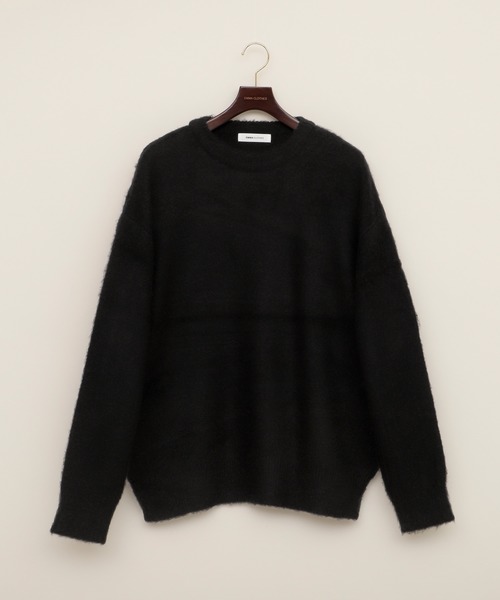 EMMA CLOTHES(エマクローズ)の「オーバーサイズモヘアーライクニット(ニット/セーター・メンズ・ブラック/ベージュ/グリーン・FREE)」の4枚目の写真