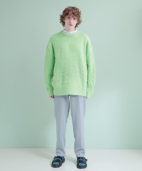 EMMA CLOTHES(エマクローズ)の「オーバーサイズモヘアーライクニット(ニット/セーター・メンズ・ブラック/ベージュ/グリーン・FREE)」の15枚目の写真