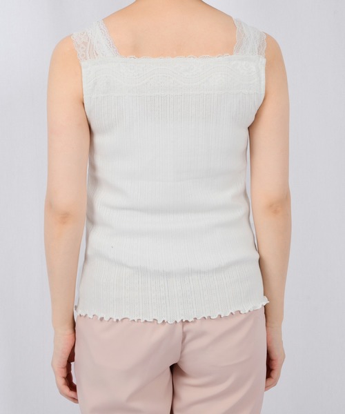 PairPair(ペアペア)の「レース付きインナータンク(タンクトップ・レディース・ブラック/オフホワイト/モカ・FREE)」の15枚目の写真