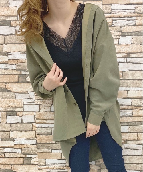 PairPair(ペアペア)の「レース付きインナータンク(タンクトップ・レディース・ブラック/オフホワイト/モカ・FREE)」の6枚目の写真