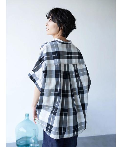 AMERICAN HOLIC（アメリカンホリック）の「スキッパードルマンバックタックシャツ ＊（シャツ/ブラウス・レディース・ネイビー/オフホワイト/その他5/ストライプ/ライトベージュ/ホワイト系その他6/ホワイト系その他7/ブルー系その他4/ブルー系その他5・M/L）」の16枚目の写真