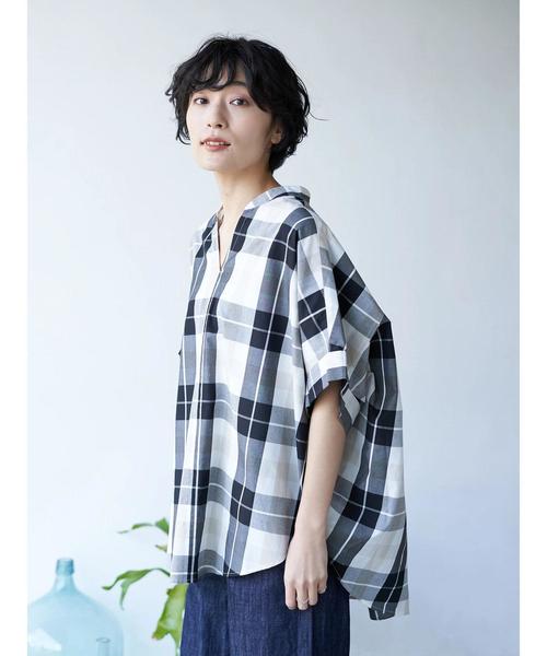 AMERICAN HOLIC（アメリカンホリック）の「スキッパードルマンバックタックシャツ ＊（シャツ/ブラウス・レディース・ネイビー/オフホワイト/その他5/ストライプ/ライトベージュ/ホワイト系その他6/ホワイト系その他7/ブルー系その他4/ブルー系その他5・M/L）」の17枚目の写真