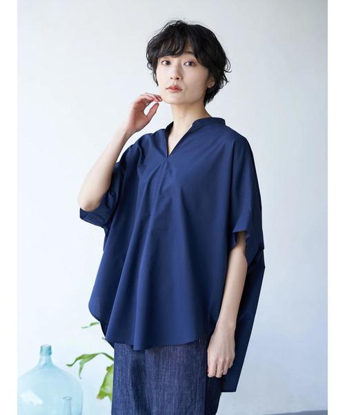 AMERICAN HOLIC（アメリカンホリック）の「スキッパードルマンバックタックシャツ ＊（シャツ/ブラウス・レディース・ネイビー/オフホワイト/その他5/ストライプ/ライトベージュ/ホワイト系その他6/ホワイト系その他7/ブルー系その他4/ブルー系その他5・M/L）」の6枚目の写真