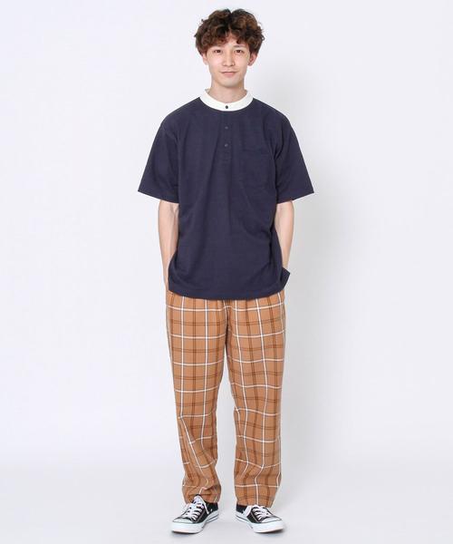 coen（コーエン）の「鹿の子スタンドカラーポロシャツ（ポロシャツ・メンズ・ネイビー/ブラウン・X-LARGE/LARGE/SMALL/MEDIUM）」の12枚目の写真