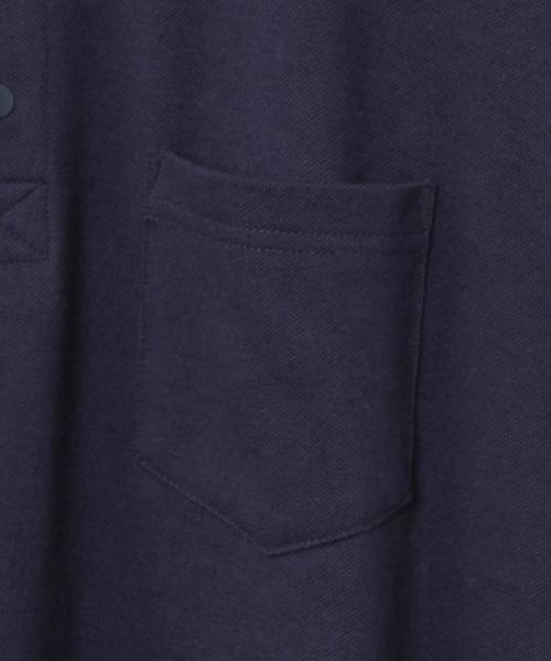 coen（コーエン）の「鹿の子スタンドカラーポロシャツ（ポロシャツ・メンズ・ネイビー/ブラウン・X-LARGE/LARGE/SMALL/MEDIUM）」の9枚目の写真