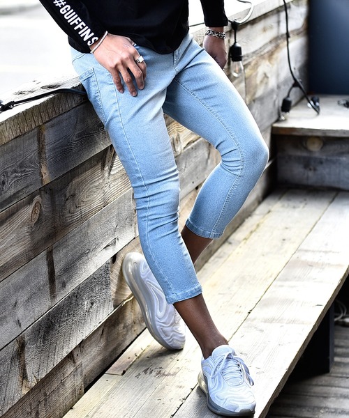 JOKER（ジョーカー）の「【SOMEDIFF】クロップドストレッチスキニーデニムパンツ メンズ スリムフィットジーンズ 春服 ジーパン（デニムパンツ・メンズ・ホワイト/インディゴブルー/ブルー/ブルー系その他/ブラック・S/M/L/XL）」の5枚目の写真