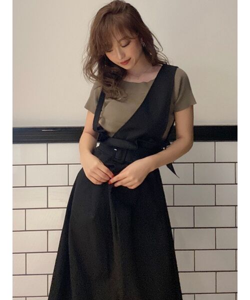 RESEXXY（リゼクシー）の「ワンショルハイウエストスカート（スカート・レディース・ブラック/ベージュ/カーキ・FREE）」の5枚目の写真