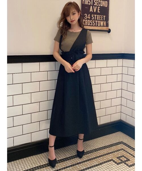 RESEXXY（リゼクシー）の「ワンショルハイウエストスカート（スカート・レディース・ブラック/ベージュ/カーキ・FREE）」の6枚目の写真