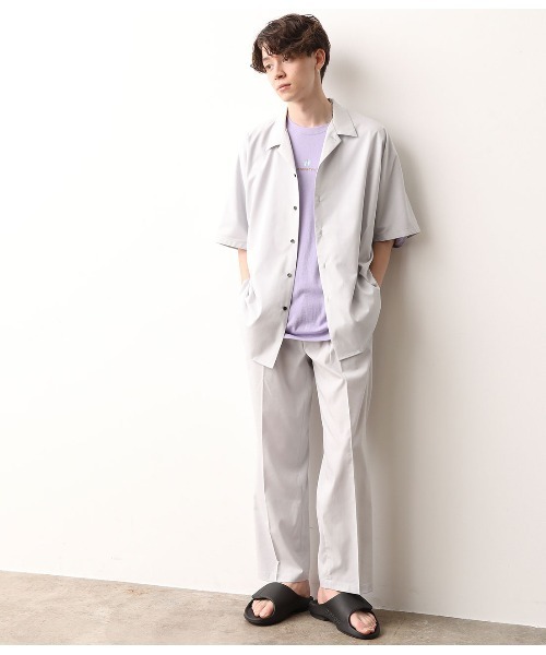 JUNRED（ジュンレッド）の「【セットアップ可能】エアリーストレッチワイドパンツ（スラックス・メンズ・ホワイト/ブラウン/ブルー・S/M/L）」の12枚目の写真