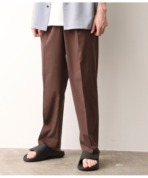 JUNRED（ジュンレッド）の「【セットアップ可能】エアリーストレッチワイドパンツ（スラックス・メンズ・ホワイト/ブラウン/ブルー・S/M/L）」の10枚目の写真