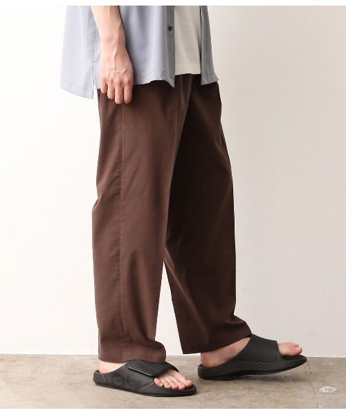 JUNRED（ジュンレッド）の「【セットアップ可能】エアリーストレッチワイドパンツ（スラックス・メンズ・ホワイト/ブラウン/ブルー・S/M/L）」の13枚目の写真