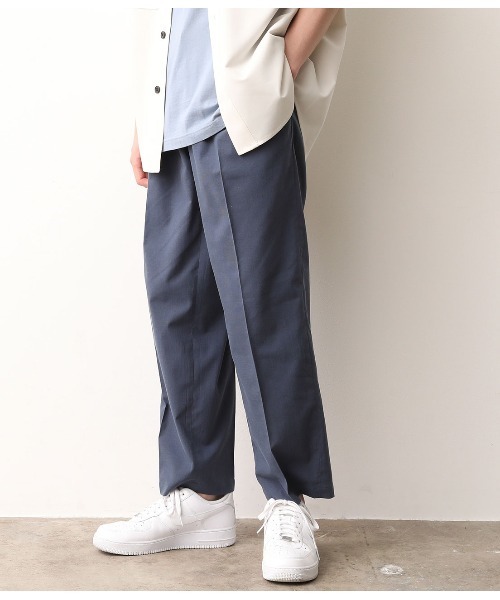 JUNRED（ジュンレッド）の「【セットアップ可能】エアリーストレッチワイドパンツ（スラックス・メンズ・ホワイト/ブラウン/ブルー・S/M/L）」の16枚目の写真