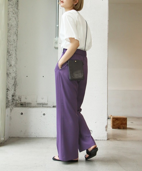 notch.（ノッチ）の「センタープレスパンツ（スラックス・レディース・プラム/ブルー/グリーン/ブラック/ブラウン/ダークグリーン/バイオレット/オレンジ/イエロー・TM/M）」の6枚目の写真