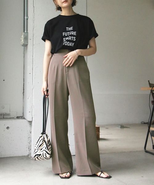 notch.（ノッチ）の「センタープレスパンツ（スラックス・レディース・プラム/ブルー/グリーン/ブラック/ブラウン/ダークグリーン/バイオレット/オレンジ/イエロー・TM/M）」の3枚目の写真