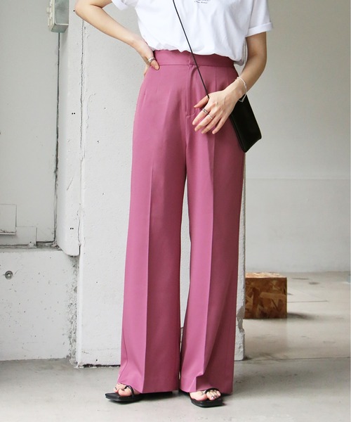 notch.（ノッチ）の「センタープレスパンツ（スラックス・レディース・プラム/ブルー/グリーン/ブラック/ブラウン/ダークグリーン/バイオレット/オレンジ/イエロー・TM/M）」の7枚目の写真