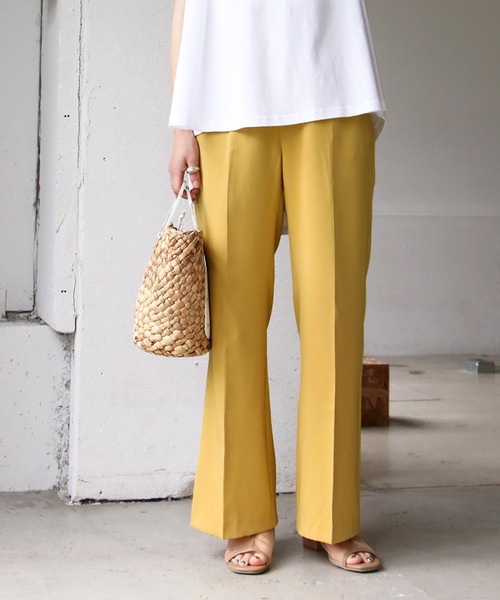 notch.（ノッチ）の「センタープレスパンツ（スラックス・レディース・プラム/ブルー/グリーン/ブラック/ブラウン/ダークグリーン/バイオレット/オレンジ/イエロー・TM/M）」の8枚目の写真