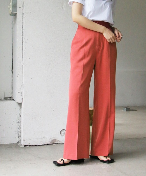 notch.（ノッチ）の「センタープレスパンツ（スラックス・レディース・プラム/ブルー/グリーン/ブラック/ブラウン/ダークグリーン/バイオレット/オレンジ/イエロー・TM/M）」の9枚目の写真