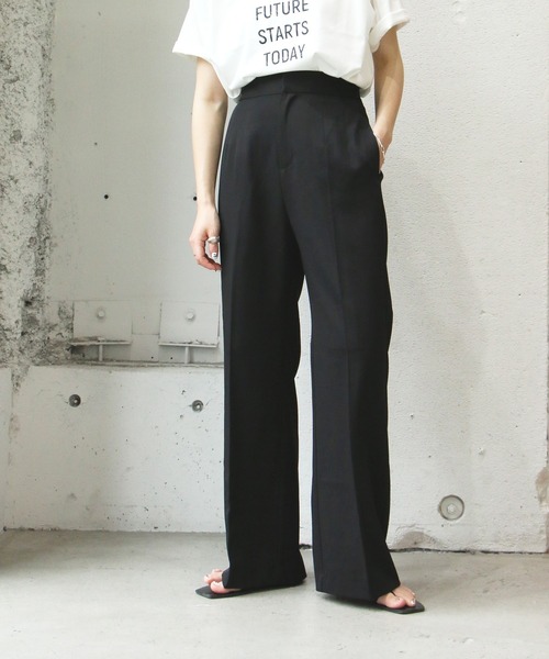 notch.（ノッチ）の「センタープレスパンツ（スラックス・レディース・プラム/ブルー/グリーン/ブラック/ブラウン/ダークグリーン/バイオレット/オレンジ/イエロー・TM/M）」の2枚目の写真