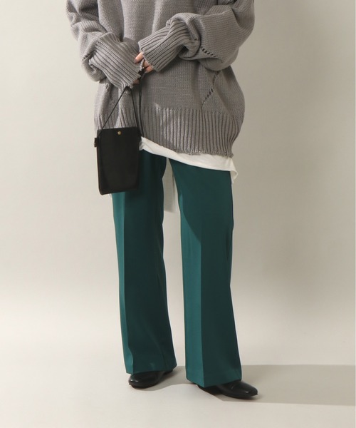 notch.（ノッチ）の「センタープレスパンツ（スラックス・レディース・プラム/ブルー/グリーン/ブラック/ブラウン/ダークグリーン/バイオレット/オレンジ/イエロー・TM/M）」の4枚目の写真