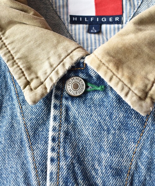 TOMMY HILFIGER（トミーヒルフィガー）の「【ヴィンテージ古着】TOMMY HILFIGER/トミーヒルフィガー デニムジャケット（デニムジャケット・メンズ・ブルー・LARGE）」の4枚目の写真