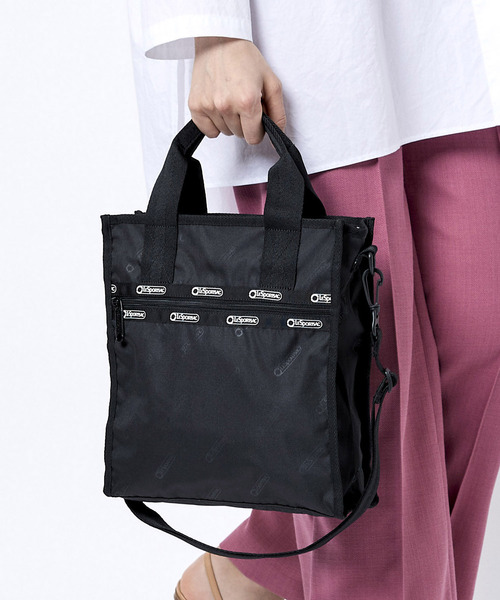 レスポートサック　RE-SMALL N/S TOTE　エコブラック　2WAY MINI N/S TOTEブラックシャイン（トートバッグ）｜LeSportsac