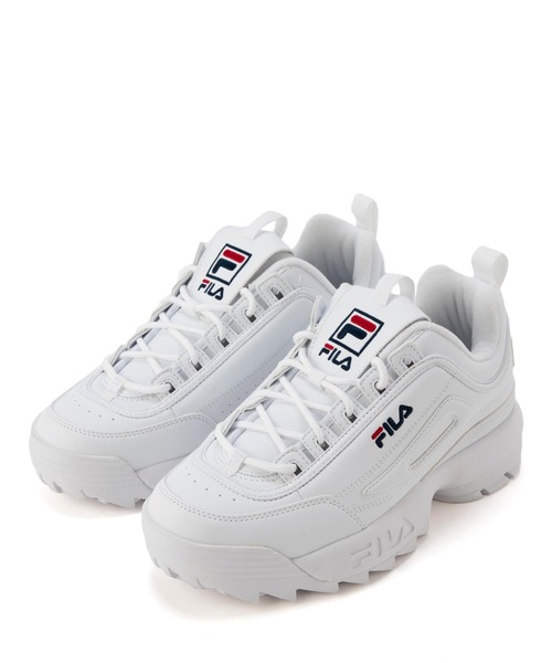 FILA（フィラ）の「FILA フィラ DISRUPTOR 2 F05400001 WWT（スニーカー・メンズ・ホワイト・24.5cm/28.0cm/23.0cm/25.5cm/24.0cm/26.5cm/27.0cm/23.5cm/26.0cm/25.0cm/27.5cm/22.5cm）」の2枚目の写真