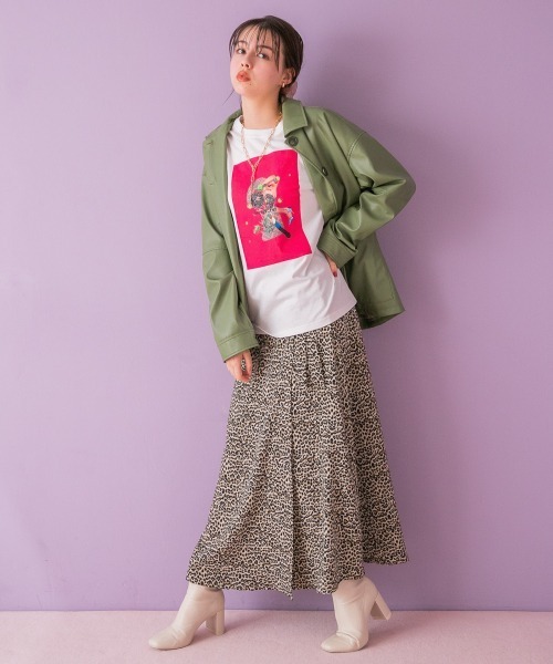 Me%（ミィパーセント）の「ラップスリットロングスカート（スカート・レディース・ブラック/レオパード・MEDIUM/LARGE）」の18枚目の写真