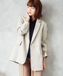 le.coeur blanc | ウールライクスリットスリーブジャケット(その他アウター)
