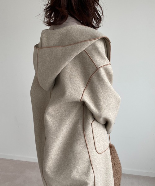 Doux archives（ドゥアルシーヴ）の「【web限定】フード付きパイピング