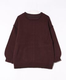 ハンドステッチビッグシルエットニットトップス