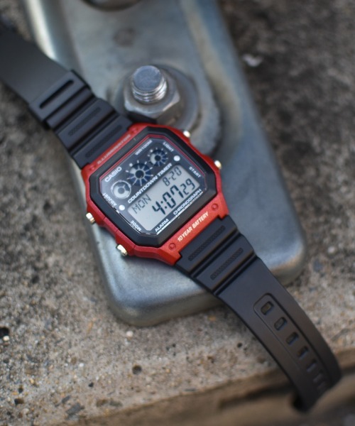 CASIO(カシオ)の「★CASIO(カシオ)★ワールドタイム デジタル(デジタル腕時計・メンズ・ブルー/グレー/ブラック系その他/レッド/ブラック・FREE)」の5枚目の写真
