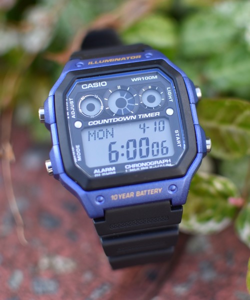 CASIO WORLD TIME 腕時計 5BAR防水　AW-21U　GMT Casio AW-21U World Time Vintage Digital Quartz Watch - FOR
