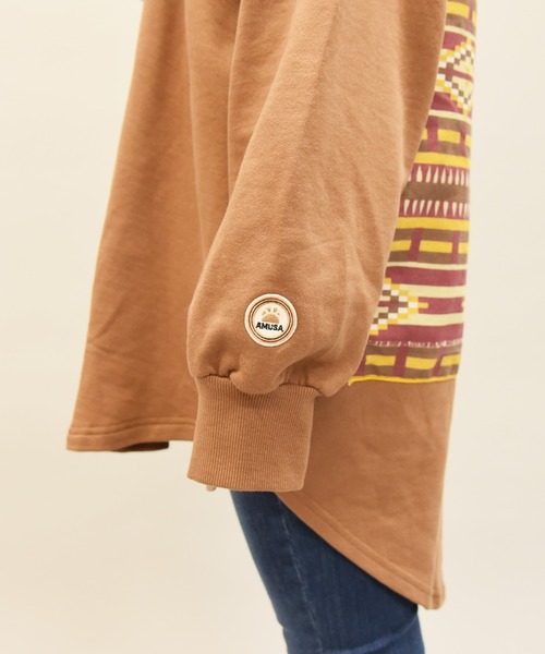 LEAD（リード）の「バンダナremakeBIG SWEAT チュニックPK（パーカー・レディース・ライトアッシュグレー/ミント/ピンク系その他2/ピンク系その他3/イエロー系その他2/パープル系その他2/ブラック/イエロー系その他・FREE）」の14枚目の写真