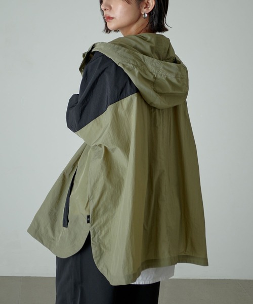 KANGOL EXTRA COMFORT(カンゴールエクストラコンフォート)の「【KANGOL EXTRA COMFORT(カンゴール エクストラ コンフォート)】配色切替ナイロンライトジャケット(ナイロンジャケット・レディース・チャコールグレー/サンドベージュ/カーキ/ライトベージュ/ブラック/ブルーグレー/モカ/ライトグレー/ライラック/グレー/ブラウン・L/LL/M/S)」の22枚目の写真