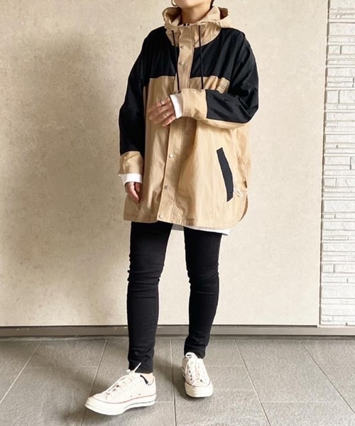 KANGOL EXTRA COMFORT(カンゴールエクストラコンフォート)の「【KANGOL EXTRA COMFORT(カンゴール エクストラ コンフォート)】配色切替ナイロンライトジャケット(ナイロンジャケット・レディース・チャコールグレー/サンドベージュ/カーキ/ライトベージュ/ブラック/ブルーグレー/モカ/ライトグレー/ライラック/グレー/ブラウン・L/LL/M/S)」の19枚目の写真