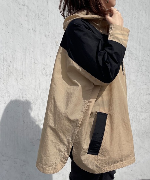 KANGOL EXTRA COMFORT(カンゴールエクストラコンフォート)の「【KANGOL EXTRA COMFORT(カンゴール エクストラ コンフォート)】配色切替ナイロンライトジャケット(ナイロンジャケット・レディース・チャコールグレー/サンドベージュ/カーキ/ライトベージュ/ブラック/ブルーグレー/モカ/ライトグレー/ライラック/グレー/ブラウン・L/LL/M/S)」の18枚目の写真