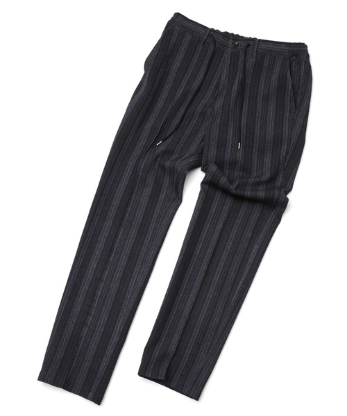 MEN'S BIGI（メンズビギ）の「アムンゼンマルチストライププリント パンツ（スラックス・メンズ・ネイビー/ブラウン・01/02/03/04）」の9枚目の写真