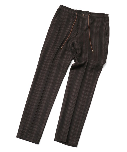 MEN'S BIGI（メンズビギ）の「アムンゼンマルチストライププリント パンツ（スラックス・メンズ・ネイビー/ブラウン・01/02/03/04）」の4枚目の写真