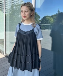 BEAMS BOY | BEAMS BOY / サテン テープ ギャザー キャミソール(シャツ/ブラウス)