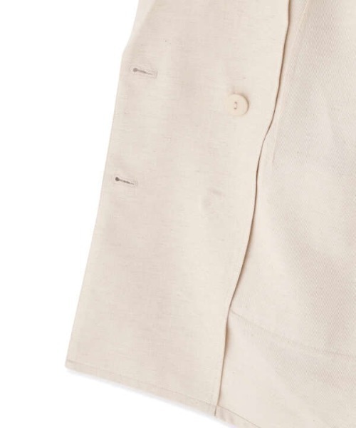 N.(N. Natural Beauty Basic)(エヌエヌナチュラルビューティーベーシック)の「◆麻混セットアップ テーラードダブルジャケット(テーラードジャケット・レディース・ベージュ/ナチュラル/チャコール・MEDIUM)」の21枚目の写真