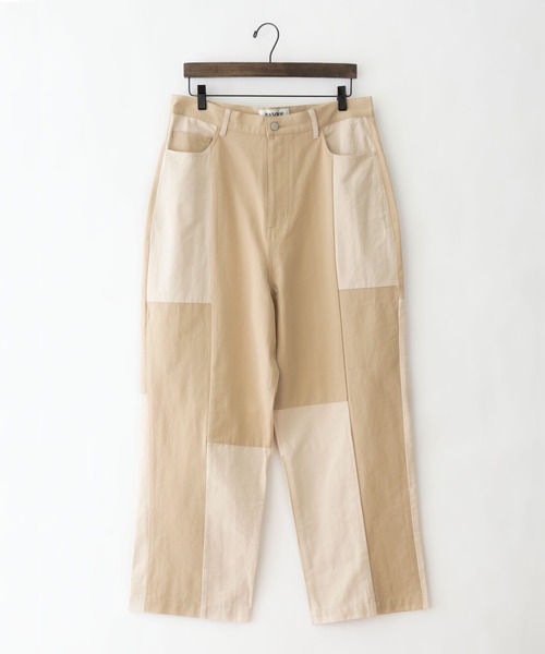 BASQUE magenta（バスクマゼンタ）の「パッチワーク ツイルワイドバルーンテーパードパンツ（その他パンツ・メンズ・ホワイト系その他/ブラウン系その他・M/L）」の14枚目の写真