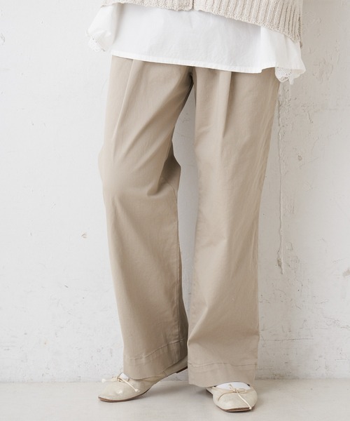 PUAL CE CIN（ピュアルセシン）の「JAPAN MADE／日本製　ストレッチパンツ（その他パンツ・レディース・ブラック/ホワイト/ベージュ/ナチュラル・FREE）」の3枚目の写真