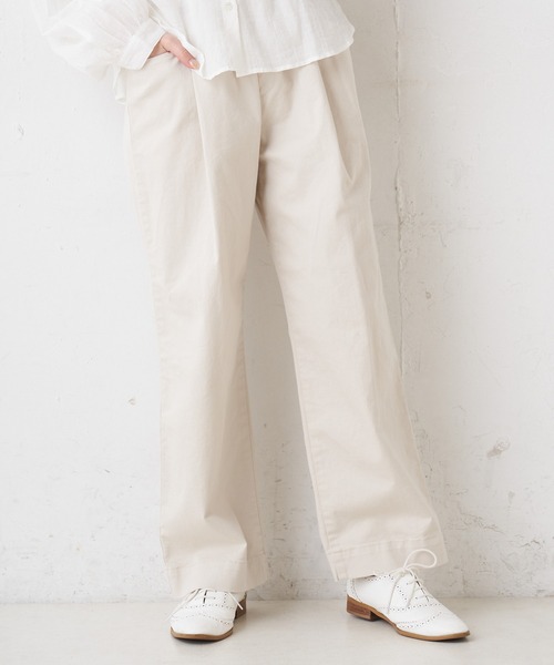 PUAL CE CIN（ピュアルセシン）の「JAPAN MADE／日本製　ストレッチパンツ（その他パンツ・レディース・ブラック/ホワイト/ベージュ/ナチュラル・FREE）」の4枚目の写真