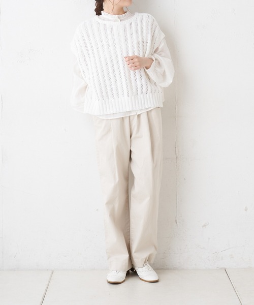 PUAL CE CIN（ピュアルセシン）の「JAPAN MADE／日本製　ストレッチパンツ（その他パンツ・レディース・ブラック/ホワイト/ベージュ/ナチュラル・FREE）」の22枚目の写真