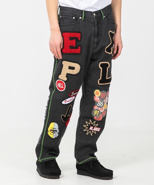 XLARGE（エクストララージ）の「XLARGE × ERASED PATCHED PANTS（その他パンツ・メンズ・ブラック/ライトインディゴブルー・30inch/36inch/34inch/32inch）」の16枚目の写真