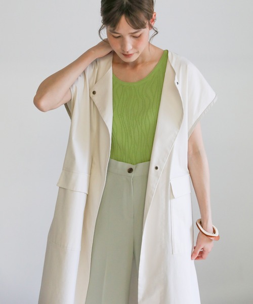 select MOCA（セレクトモカ）の「2021 SS ウェーブデザインタンクトップ（タンクトップ・レディース・サックスブルー/ホワイト/ライトオリーブ/ラベンダー・FREE）」の15枚目の写真