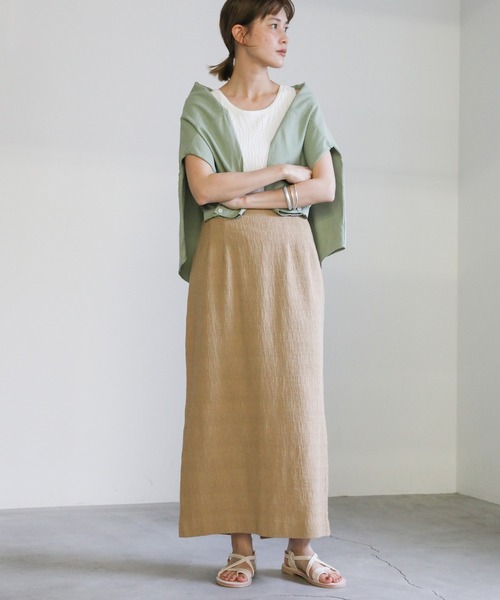 select MOCA（セレクトモカ）の「2021 SS ウェーブデザインタンクトップ（タンクトップ・レディース・サックスブルー/ホワイト/ライトオリーブ/ラベンダー・FREE）」の11枚目の写真